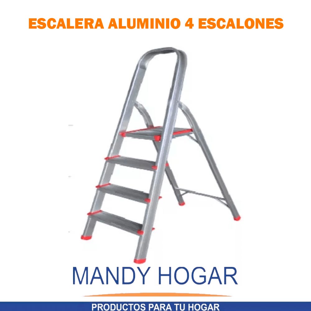 Escalera Familiar De Aluminio 4 escalones Fligman HL204 - Mandy Hogar