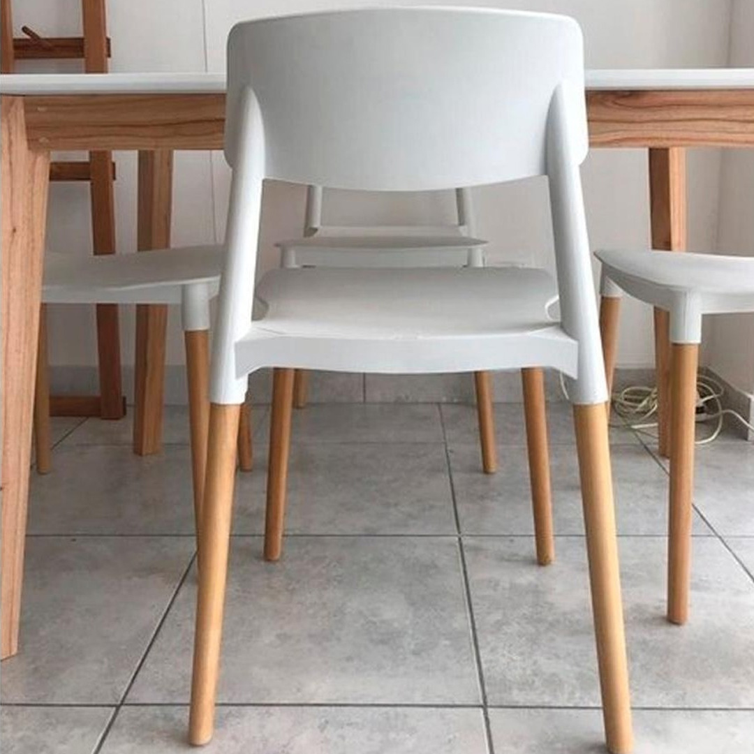 Silla HDC Milán Polipropileno con patas de madera Juego x4 - Imagen 2