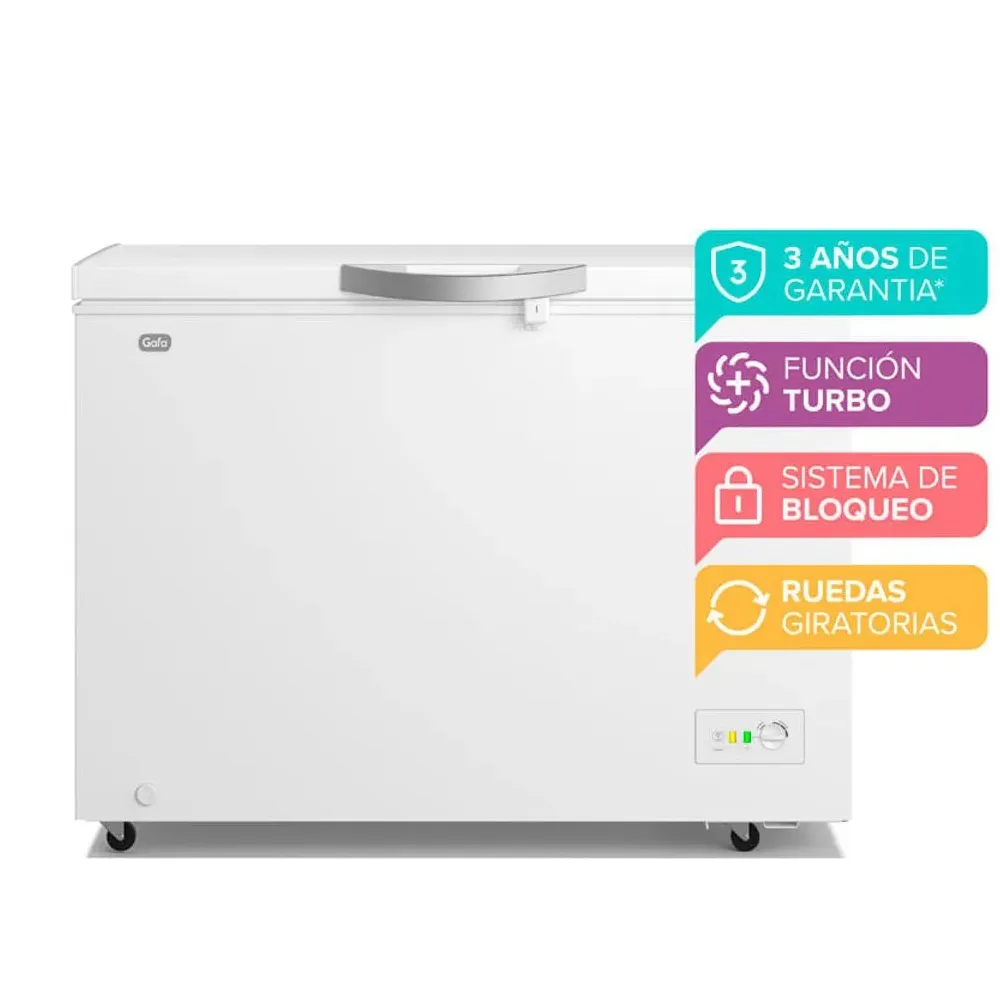 Freezer Horizontal Gafa 316l Blanco Función Turbo Fghf300b-l - Imagen 2